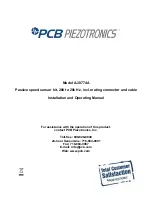 PCB Piezotronics A-30774A Installation And Operating Manual preview