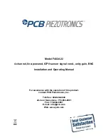 PCB Piezotronics F482A22 Installation And Operating Manual preview
