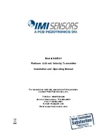 PCB Piezotronics IMI SENSORS 640B01 Installation And Operating Manual preview