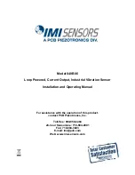 PCB Piezotronics IMI SENSORS 640B06 Installation And Operating Manual preview