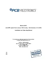 PCB Piezotronics J225C Installation And Operating Manual preview