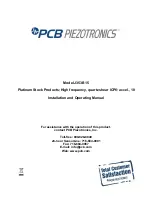 Preview for 1 page of PCB Piezotronics J353B15 Installation And Operating Manual