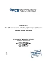 PCB Piezotronics M132A31 Installation And Operating Manual preview