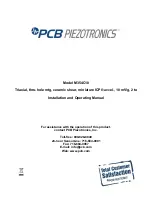 PCB Piezotronics M354C10 Installation And Operating Manual preview