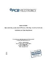 PCB Piezotronics Q353B51 Installation And Operating Manual preview