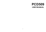 Предварительный просмотр 1 страницы PCD PCD509 User Manual