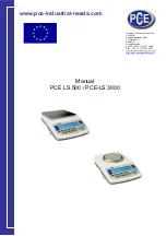 PCE Health and Fitness LS 3000 Manual preview