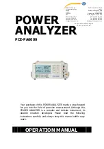 Preview for 1 page of PCE Health and Fitness PCE-PA6000 Operation Manual