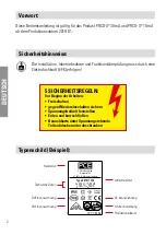 Preview for 2 page of PCE Health and Fitness PRCD-S+ Operating Manual