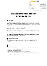 PCE Health and Fitness RCM 05 Manual предпросмотр