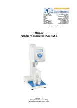 PCE Instruments KREBS PCE-RVI 5 Manual предпросмотр