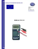 Preview for 1 page of PCE Instruments PCE-123 Instruction Manual