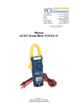 PCE Instruments PCE-DC 41 Manual предпросмотр