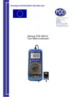 PCE Instruments PCE-DM 22 Manual preview