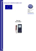 PCE Instruments PCE-DM32 Manual preview