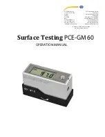 Preview for 1 page of PCE Instruments PCE-GM 60 Operation Manual