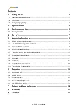 Preview for 2 page of PCE Instruments PCE-HDM 7 User Manual