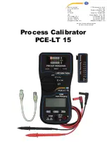 PCE Instruments PCE-LT 15 Manual preview