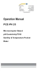 Предварительный просмотр 1 страницы PCE Instruments PCE-PH 25 Operation Manual