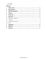 Preview for 2 page of PCE Instruments PCE-VC20 User Manual