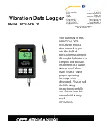 Preview for 1 page of PCE Instruments PCE-VDR 10 Operation Manual