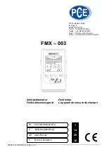 PCE Instruments SIMCO FMX-003 User Manual предпросмотр