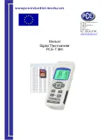 PCE Instruments T 390 Manual preview