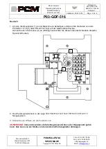 Предварительный просмотр 3 страницы PCM P03-GDF-516 Operating Instructions