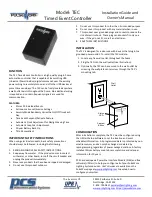 Preview for 1 page of PCS PulseWorx TEC Installation Manual And Owner'S Manual