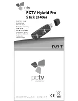 PCTV Systems Hybrid Pro Stick (340e) Quick Start Manual preview