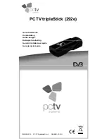 PCTV Systems triplestick Quick Start Manual preview