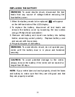 Предварительный просмотр 18 страницы PDi DM-918 Operating Instructions Manual