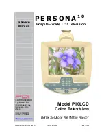 Preview for 1 page of PDi P10LCD PERSONA 10 Service Manual