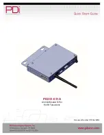 Preview for 1 page of PDi PD251-031A Quick Start Manual