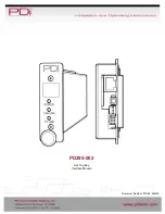 PDi PD295-002 Installation And Operating Instructions Manual предпросмотр