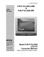 PDi PDI-P15LCDB User Manual preview