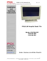 Preview for 1 page of PDi PDI-P26LCDC Installation And Operating Instructions Manual