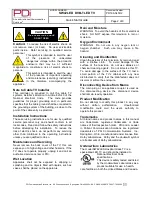 Preview for 2 page of PDi SW42LED Quick Start Manual