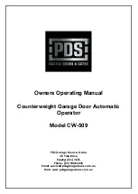 PDS CW-509 Owner'S Operating Manual preview