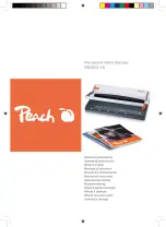 Peach PB300-15 Operation Instructions Manual preview