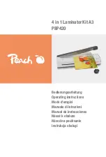 Peach PBP420 Operating Instructions Manual preview
