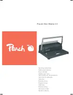 Peach Star Binder 21 Operating Instructions Manual preview