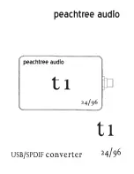 Предварительный просмотр 1 страницы Peachtree Audio t1 Quick Manual