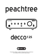 Preview for 1 page of Peachtree decco 125 Manual