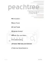 Preview for 4 page of Peachtree nova 125SE Owner'S Manual