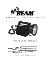 Peak Beam Systems Maxa Beam Operation Manual preview