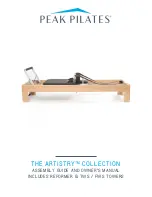 Peak Pilates ARTISTRY SERIES Assembly And Owner'S Manual preview