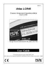 Preview for 1 page of Peak Atlas LCR45 User Manual