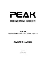 Peak FCB8N Owner'S Manual preview