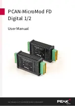 Peak PCAN-MicroMod FD Digital 1 User Manual preview